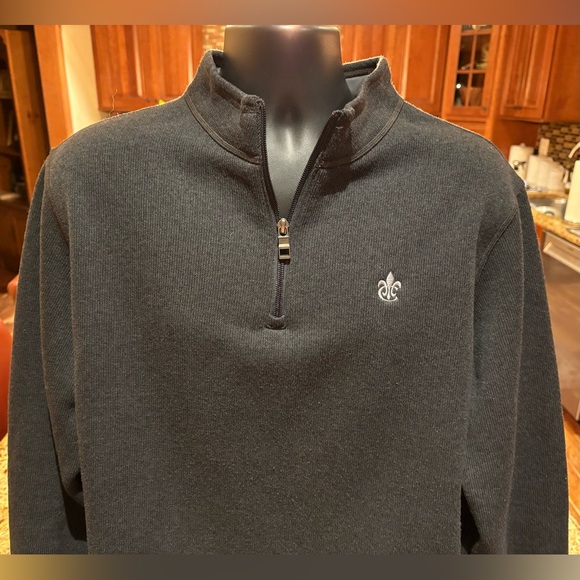 Peter Millar Men's quarter zip golf pullover. Sharp Charcoal with logo. XL - Picture 2 of 9